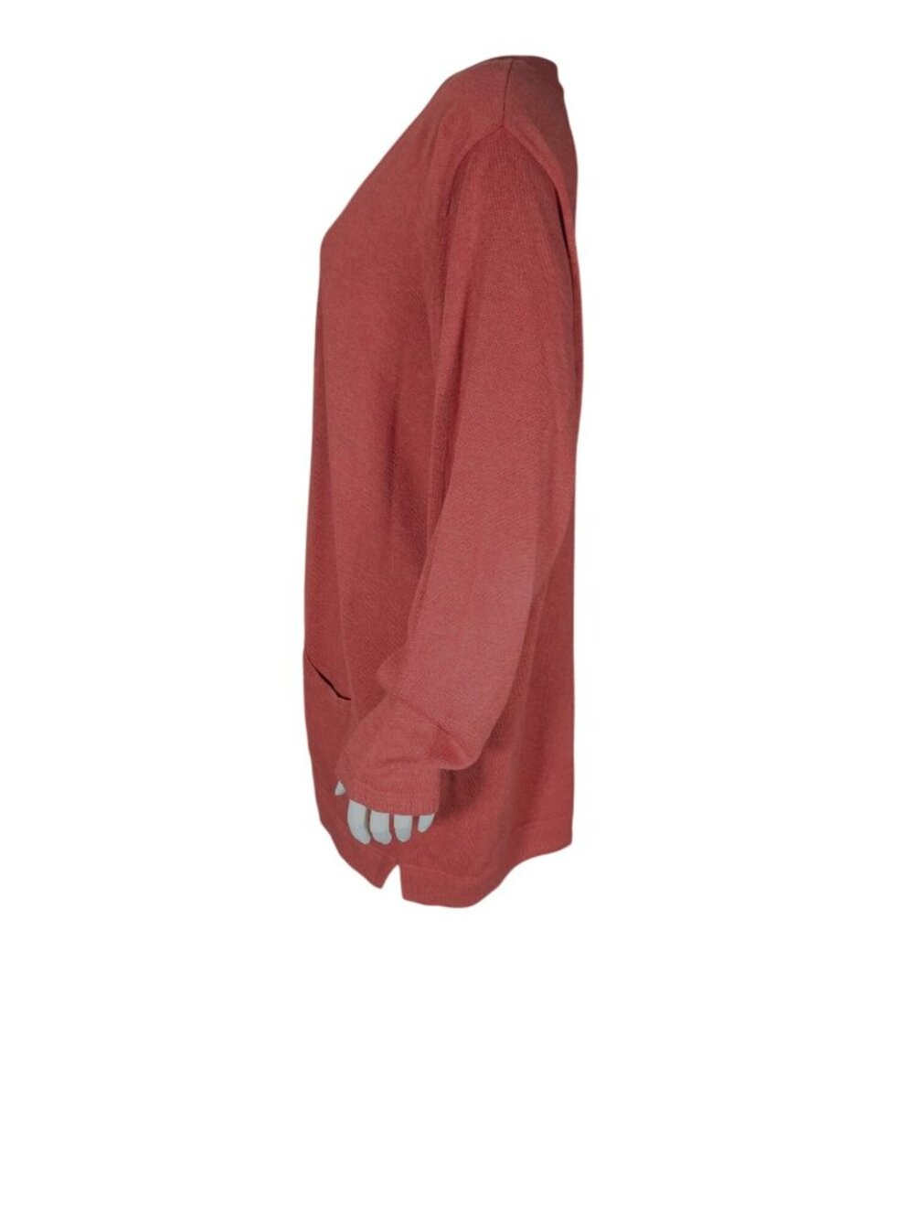 Croft & Barrow 2X Cardigan Sweaters Lot 2 Rust Orange Button Up & Open Duster - Picture 6 of 10